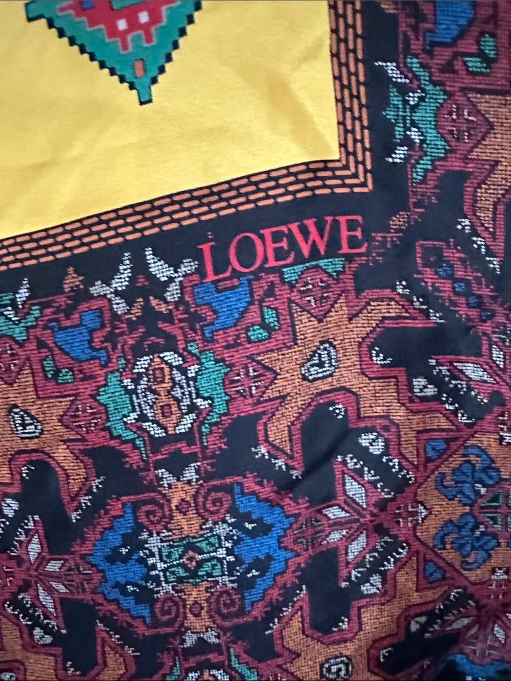 Loewe silk large  Bohemian Print Square Scarf in excellent condition